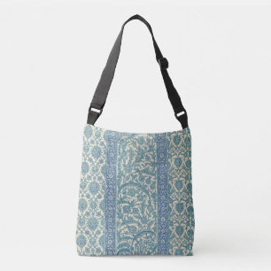 Sac Ajustable Pastel Bleu Vintage Arabe Rug Motif botanique