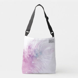 Sac Ajustable *~* Pastel Pink Mystical Cosmic Boho Feather