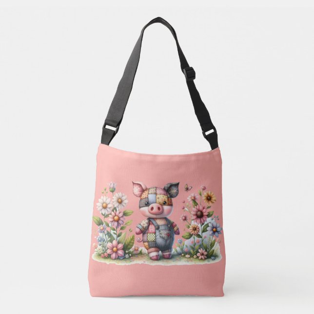 Sac Ajustable Patchwork Piglet en Jardin Floral (Devant)