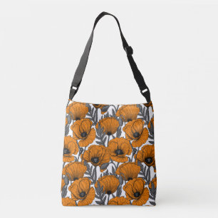 Sac Ajustable Pavot orange sur blanc