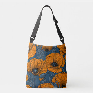 Sac Ajustable Pavot orange sur bleu foncé
