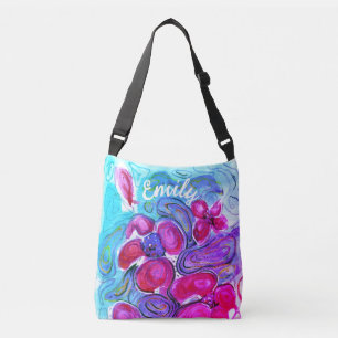 Sac Ajustable Pavot rose Imaginaire Aquarelle & Votre Nom