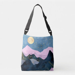 Sac Ajustable Paysage minimaliste de lune et d'étoiles dans la v