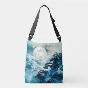 Sac Ajustable Paysage mystique de montagne au clair de lune