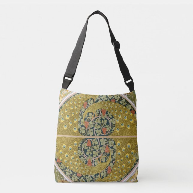 Sac Ajustable Peacock Art Nouveau Style rond design complexe (Devant)