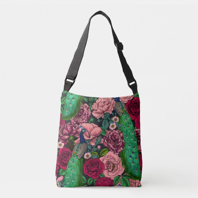 Sac Ajustable Peacocks dans le jardin rose 2 (Devant)