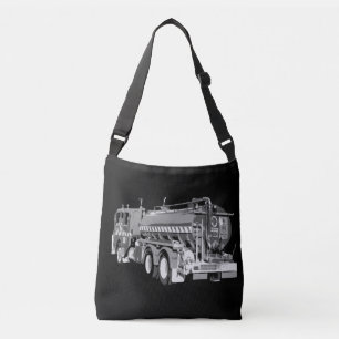 Sac Ajustable Peinture à l'huile de camion de pompiers gris,