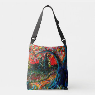 Sac Ajustable Peinture d'arbre et de rivière colorés