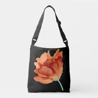 Sac Ajustable Personnalisable Orange Poppy peint main