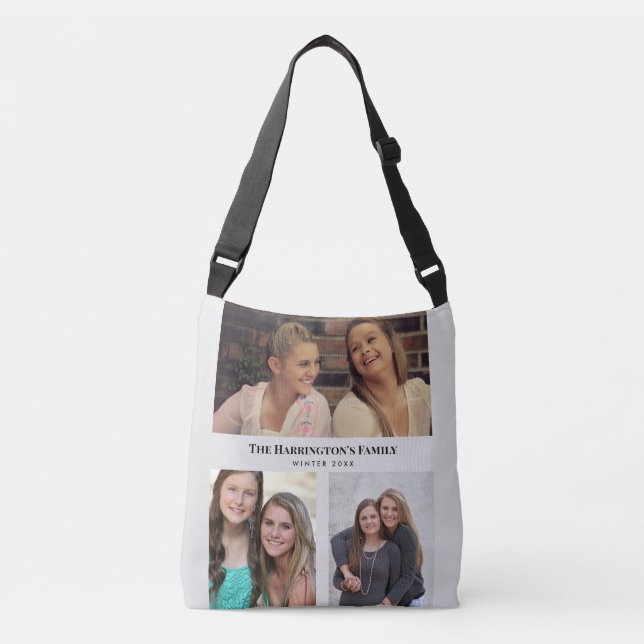 Sac Ajustable Personnalisé 3 sections Photos de famille Collage  (Devant)