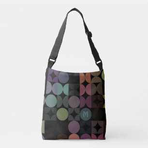 Sac Ajustable Personnalisé Turquoise bleu Brown noir rétro Motif