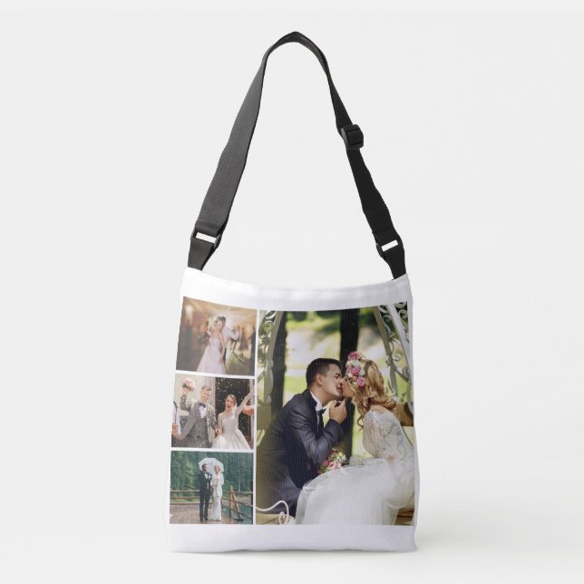Sac Ajustable Personnaliser 4 Collage Photo Personnalisé (Devant)