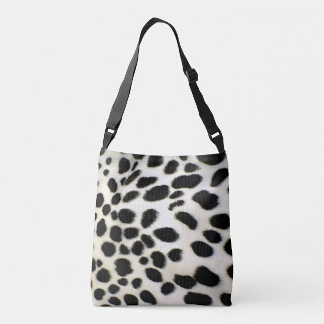 Sac Ajustable Personnaliser de fourrure dalmate en noir et blanc (Dos)