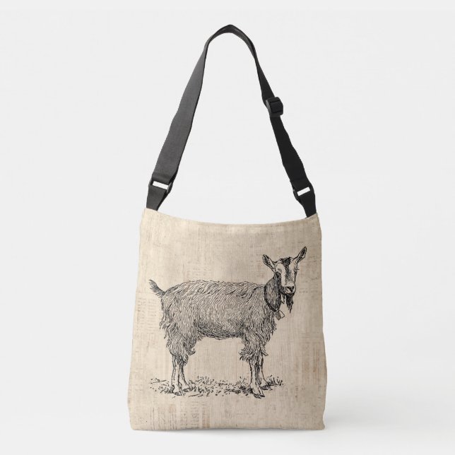 Sac Ajustable Petit chèvre avec Bell Illustration Script antique (Devant)