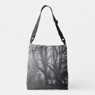 Sac Ajustable Photographie noir et blanc de la forêt éffrayante