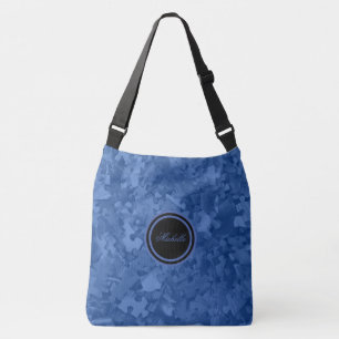 Sac Ajustable Pièces de puzzle bleu Ajouter un nom ou un monogra