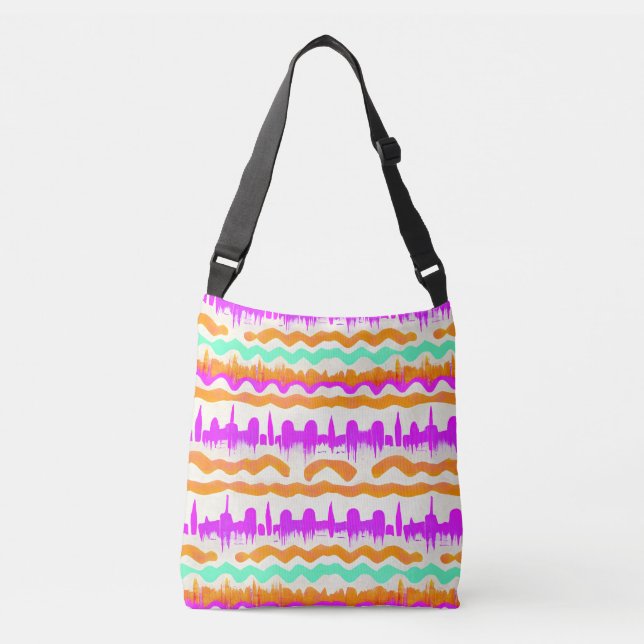 Sac Ajustable Pink City Urban Mural Graffiti Street Art Motif (Devant)