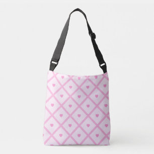 Sac Ajustable Pink Heart Moderne Plaid Collection