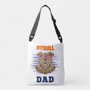 Sac Ajustable Pitbull Papa Chien Vintage USA American Drapeau