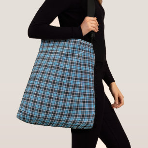 Sac Ajustable Plaid-Bleu-Classique-Emballage-Épaule-Sacs