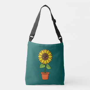 Sac Ajustable Plante de tournesol Kawaii dans un pot