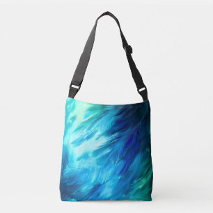 Sac Ajustable Plume Abstraite Bleu Vert
