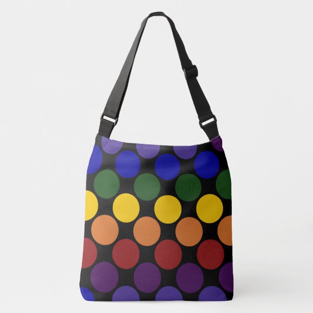 Sac Ajustable Pois arc-en-ciel gras tout-en-dessus-impression su (Devant)