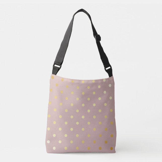 Sac Ajustable pois élégant de rose d'or de faux (Devant)