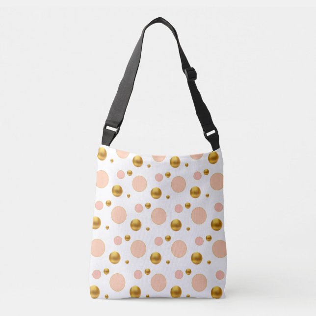 Sac Ajustable Pois rose or (Devant)