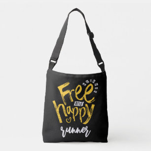 Sac Ajustable Police d'écriture brosse jaune noir inspirante gra
