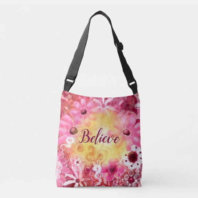 Sac Ajustable Porte-carrosserie - 'Croire' floral fantasque (Devant)