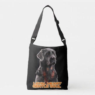 Sac Ajustable Portrait de chien noir élégant - Art réaliste pour