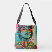 Portrait Neon Pop Diva - Art rétro gras et dynamiq