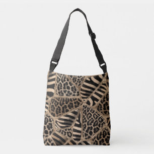 Sac Ajustable Poster de animal - Leopard et Zebra - or pastel