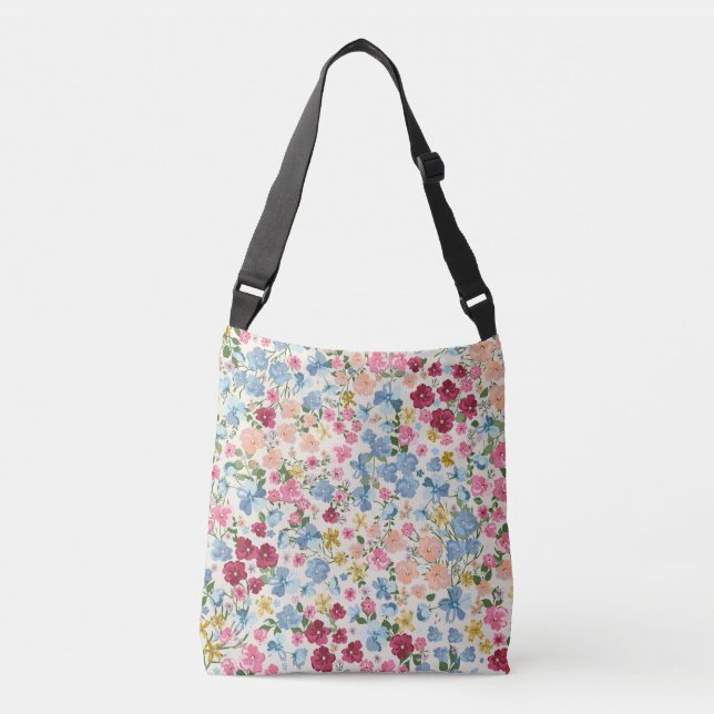 Sac Ajustable pré du milieu de l'été, motif plante en fleurs. (Devant)