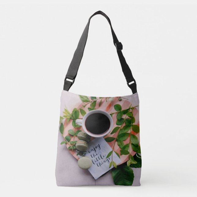 Sac Ajustable Profitez Des Petites Choses Café Cookies Paix (Devant)