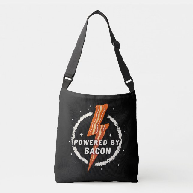 Sac Ajustable Propulsé par Bacon Funny Retro Fodie esthétique (Devant)