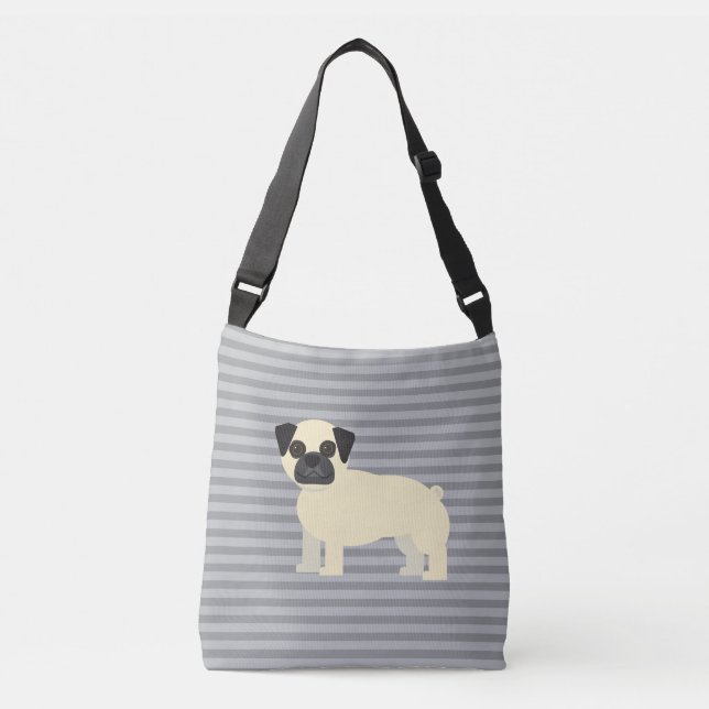 Sac Ajustable Pug Gray Lined (Devant)