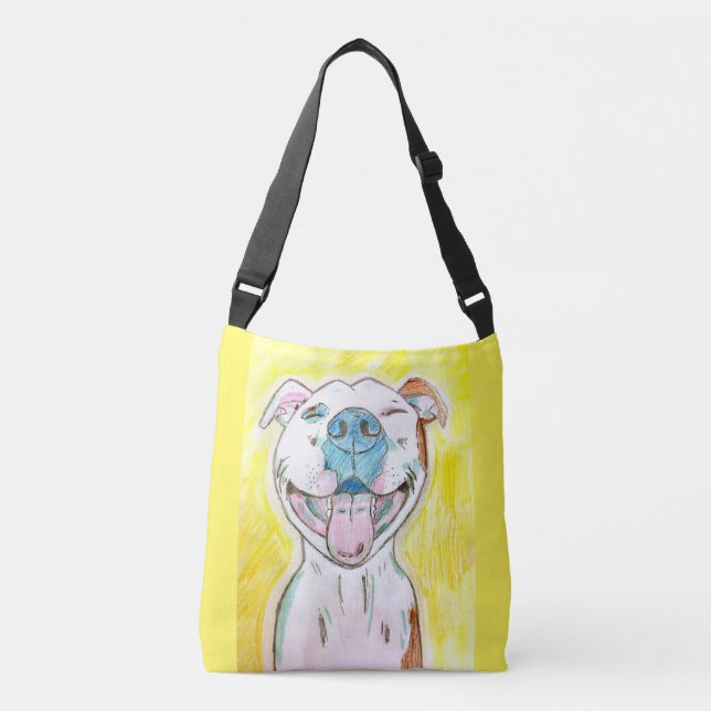 Sac Ajustable Puits Taureau heureux brillant Fourre-tout jaune (Devant)