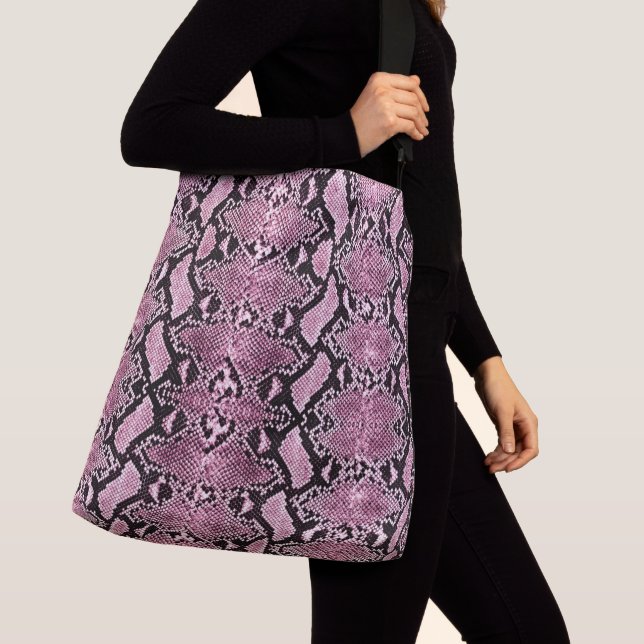 Sac Ajustable Python rose exotique Snakeskin (De près)