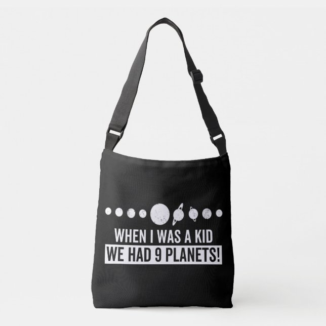 Sac Ajustable Quand j'étais enfant, quand il y avait 9 planètes  (Devant)