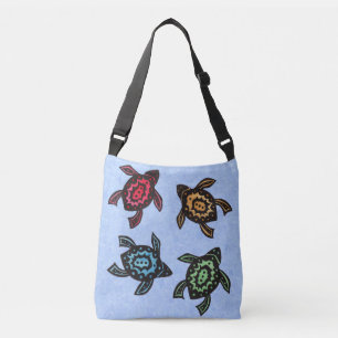Sac Ajustable Quatre tortues noires Abstraites coquilles de coul