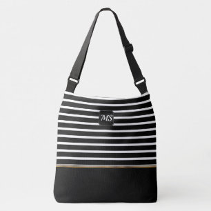 Sac Ajustable Rayé Noir et Blanc - Personnaliser