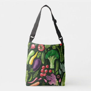 Sac Ajustable Récolte de légumes et d'herbes sur le noir