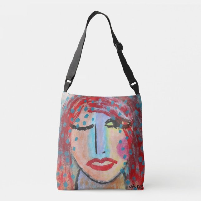 Sac Ajustable Red Haired Woman Abstract Art (Dos)
