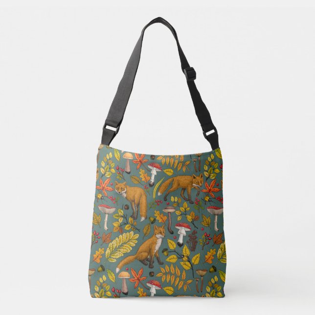 Sac Ajustable Renard d'automne sur pin vert (Devant)