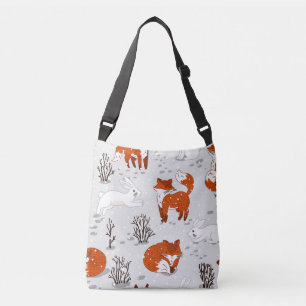 Sac Ajustable Renards d'hiver Bunny Motif sans couture