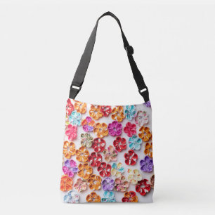 Sac Ajustable Ressort tissu cousu artisanal Fleurs Multicolor