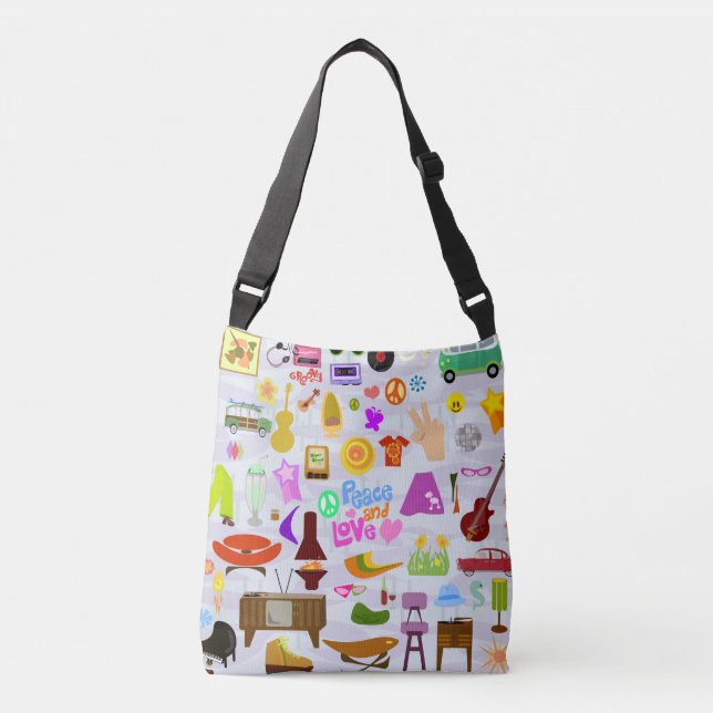 Sac Ajustable Retro Collage Illustré Nostalgie Flashback (Devant)