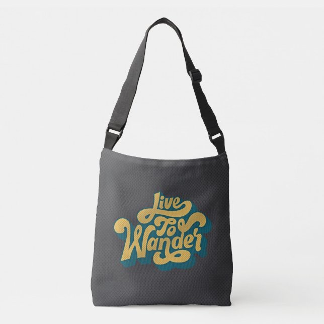 Sac Ajustable Retro Live To Wander 70s Crossbody Bag (Devant)